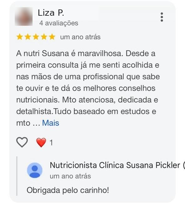 Captura de avaliação pública no Google com identificação reduzida